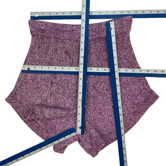Free People FP Beach Cruising Sweater Short S Plum Purple Knit High Rise Relaxed - Picture 6 of 12